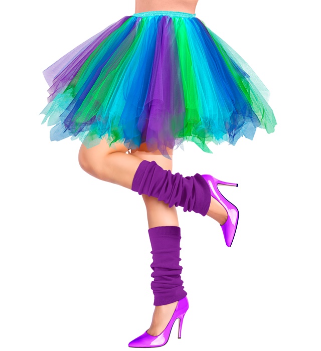 Saia Tule Azul e Roxo