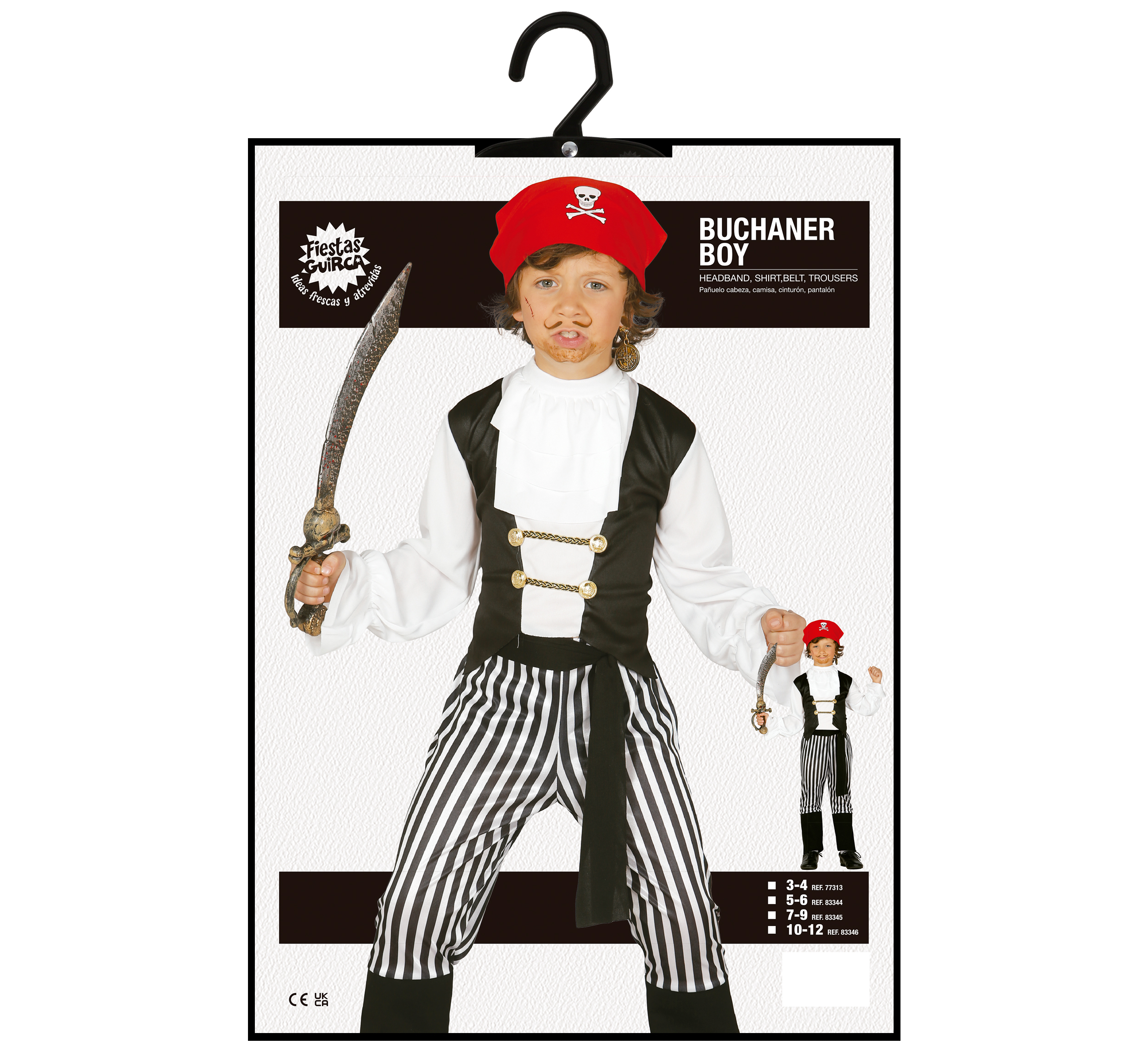 Fato de Pirata Infantil 3-4 Anos