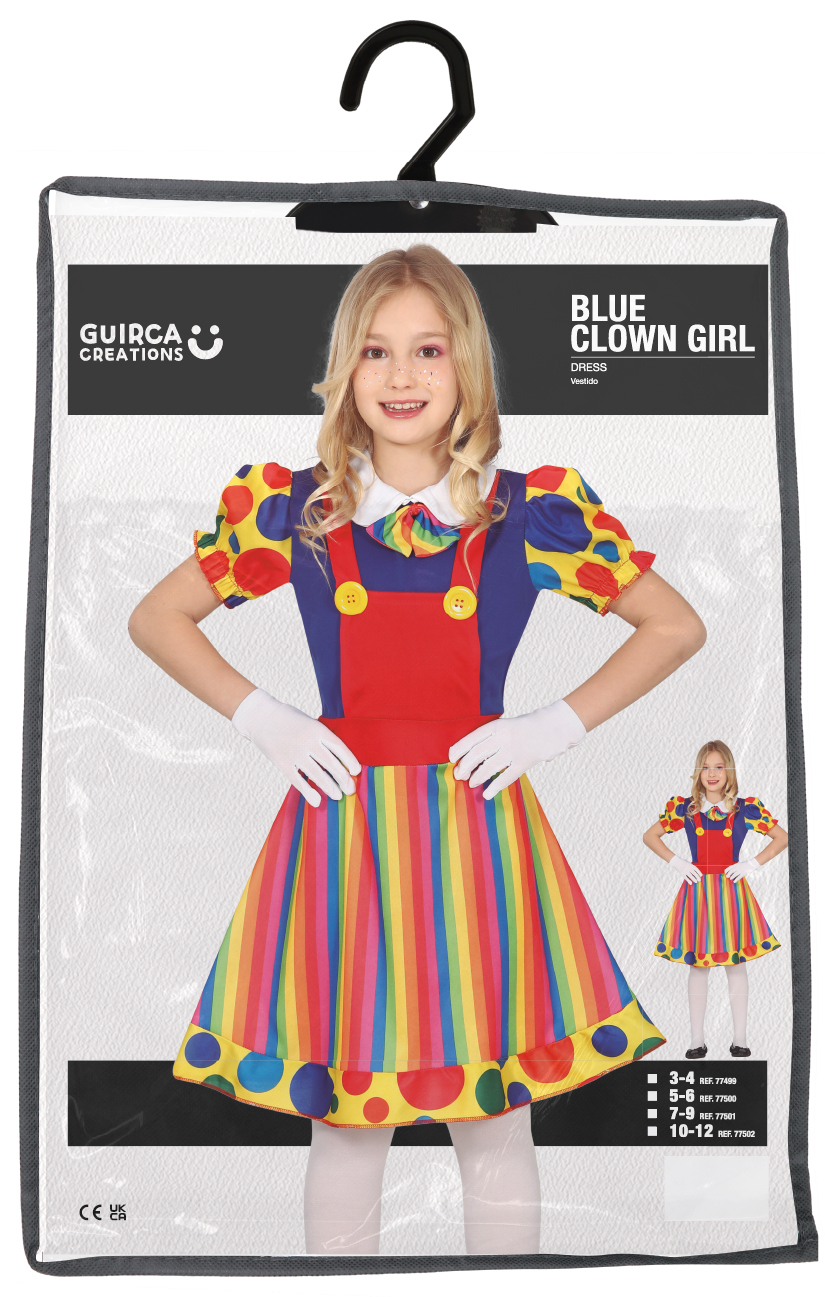 Fato de Palhaça Menina 7-9 Anos