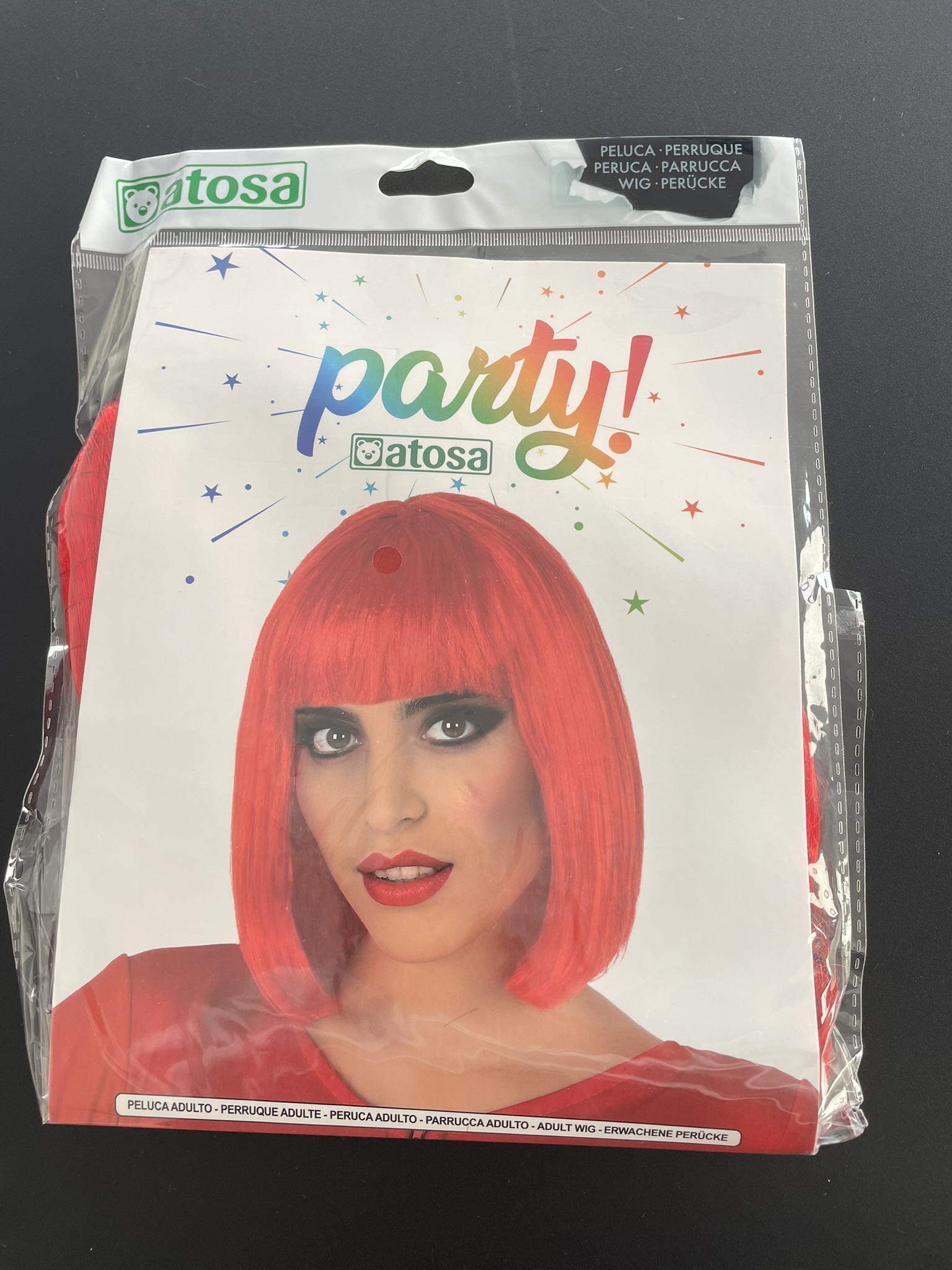 Peruca Ruiva Cabelo Liso