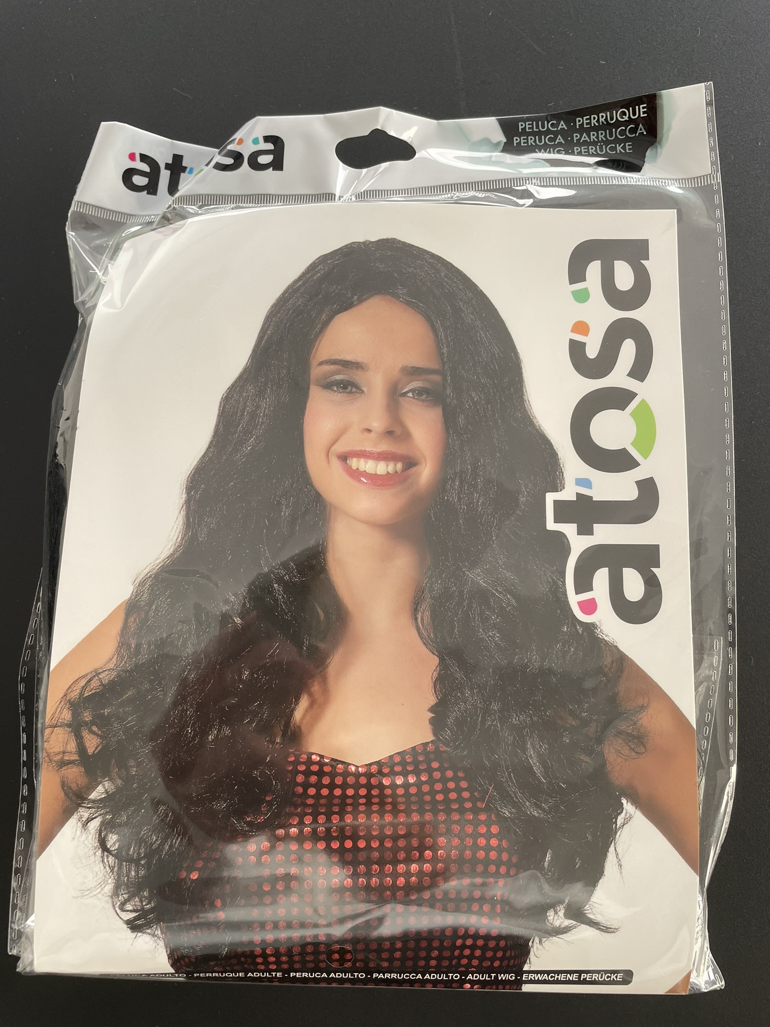 Peruca Cabelo Preto Longo