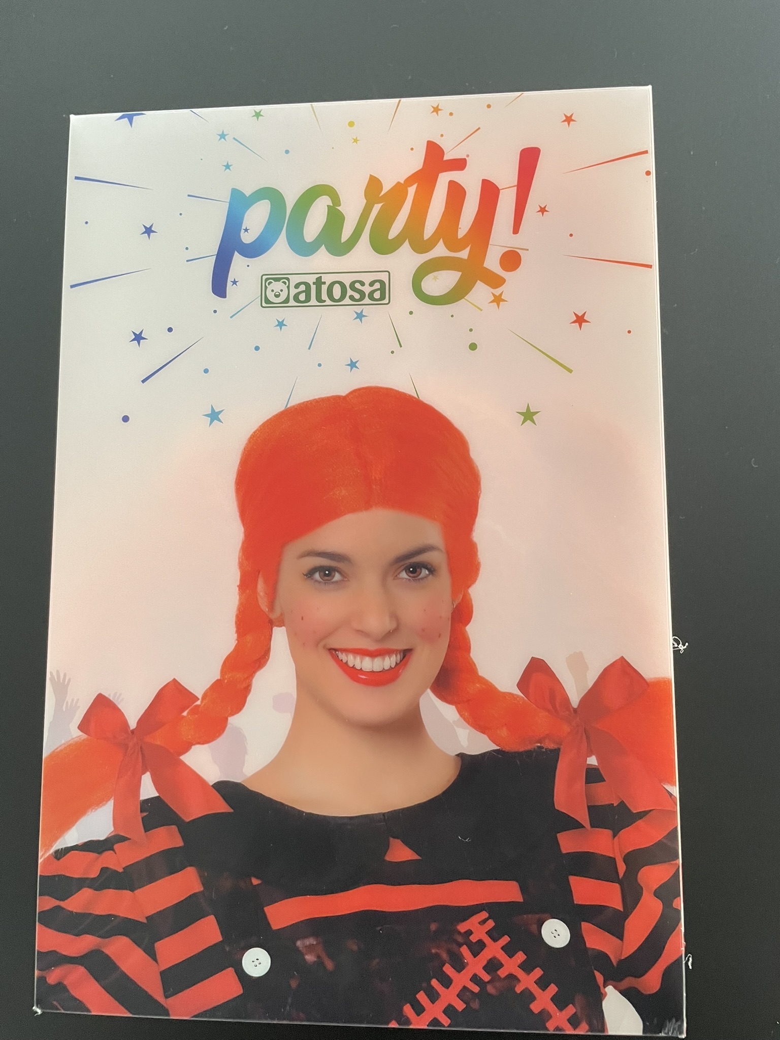 Peruca Ruiva com Tranças