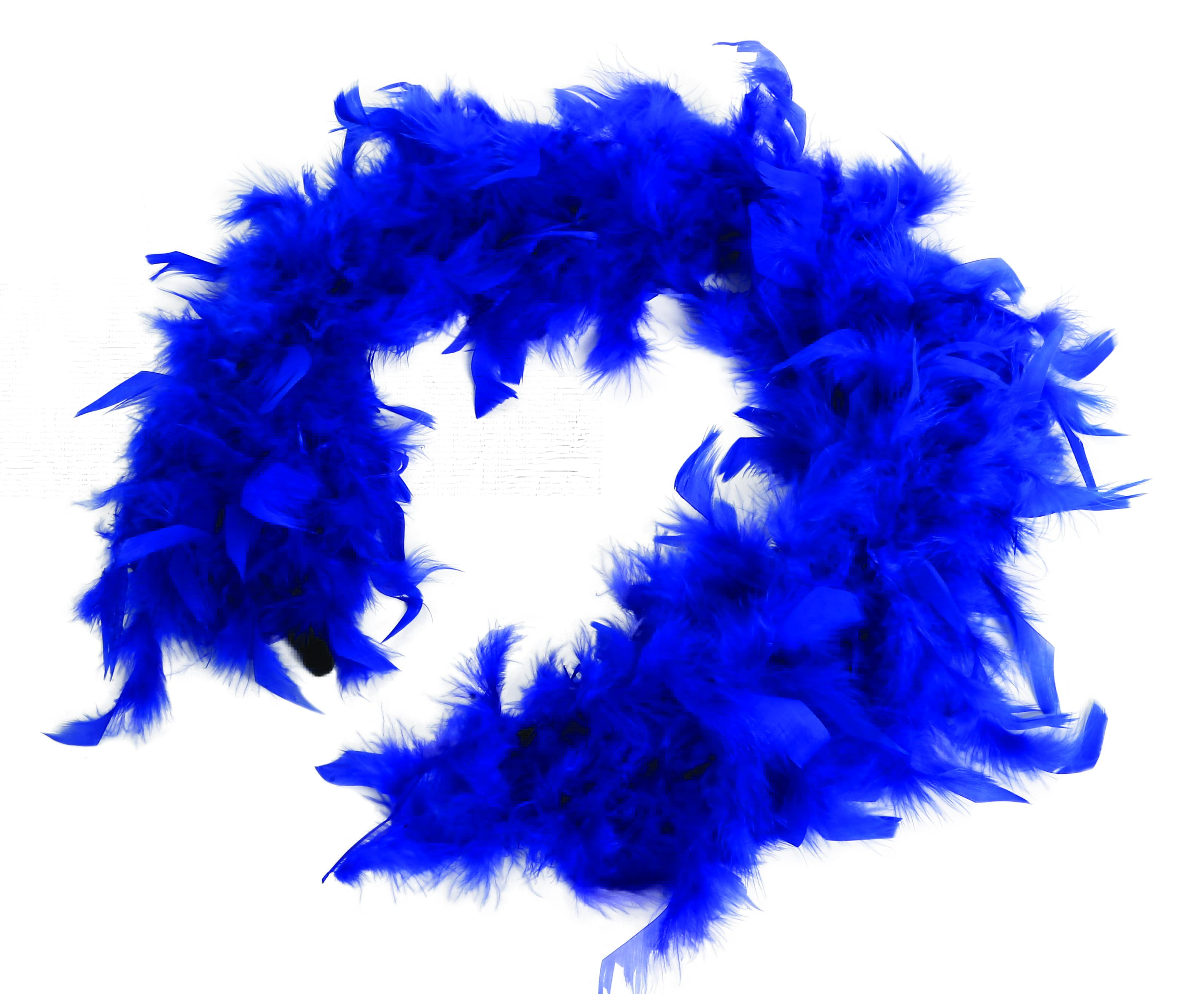 Cachecol com Penas Azul