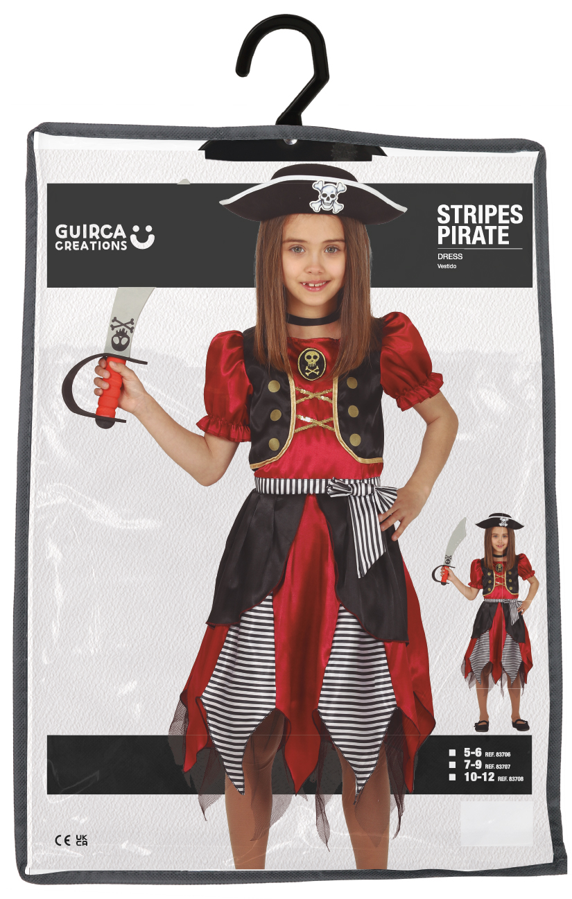 Fato de Pirata Menina 5-6 Anos